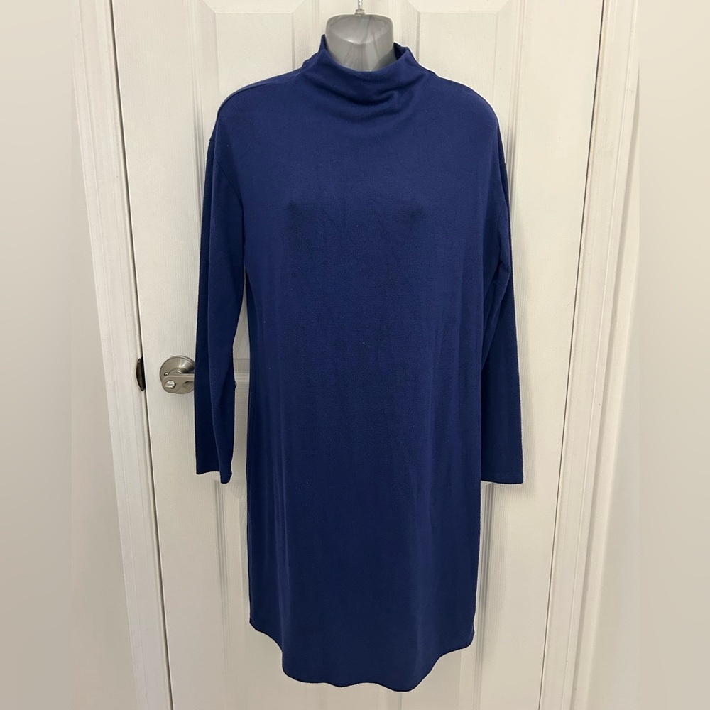 Joe Fresh Blue, Long Sleeve Turtle Neck Dress, Sz M